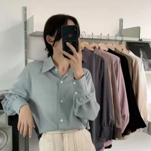 97c764145f2ace5fb4e868fa7c3d4d79.webp Korean ladies loose shirt long sleeves large size