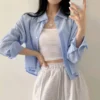 cn-11134207-7qukw-ljl4ixmug52570.webp Korean womens striped blouse long sleeve loose short fold collar