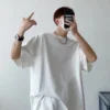 my-11134207-7r98p-lqeo9ha5e8n233.webp Men Oversize Tshirt Round Neck Couple Summer Korean Half Sleeve Man Top Short Sleeve Plain Shirt