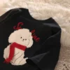 my-11134207-820l7-mgel0eq0zthn0a.webp kumikumi Cute Casual Red scarf teddy Print oversized Loose round neck Tshirt for women