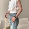 sg-11110105-7rccc-lt3lsli3esbw97.webp Korean womens solid color sleeveless shirt Vneck short waist