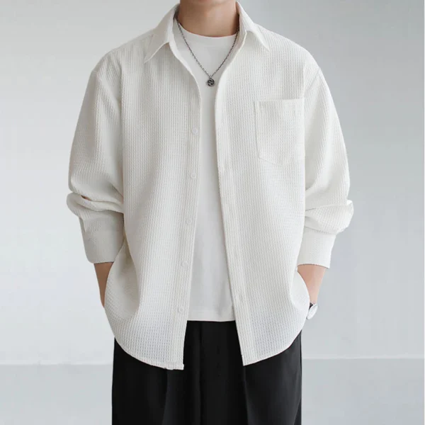 sg-11134201-7rd5q-lw6ml082k76tcb-1.webp Handsome Men Shirt Casual Men Long Sleeve Shirt Korean Style Men Tops Plain Shirt