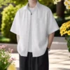 sg-11134201-7rdvk-lxklcmh4cyue1c-1.webp Shirt Mens Summer Plain Short Sleeve Shirt Korean Version Outdoor Couple Loose Fitting Shirt