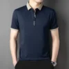 sg-11134201-81zu0-miieko52icxt5c.webp High End Summer Lapel Short Sleeved Shirt Mens Skin Friendly Breathable Casual Shirt All Match Trendy Top