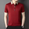 sg-11134201-81zu9-miieko96l0jkcf.webp High End Summer Lapel Short Sleeved Shirt Mens Skin Friendly Breathable Casual Shirt All Match Trendy Top
