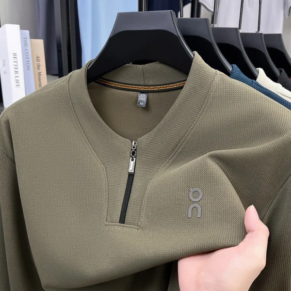 sg-11134201-81zun-miiejlnw9xxkf0.webp New Product Autumn Half Zipper Round Neck Sweatshirt Mens Loose Breathable Fashion Printed Thin Shirt Bottoming Shirt Hot Sale