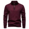 sg-11134201-81zv6-miiqujp9q802ae.webp Stand Up Collar Half Zipper Sweater Sweater Men Loose Casual Solid Color Warm Bottoming Shirt Mens Sweater