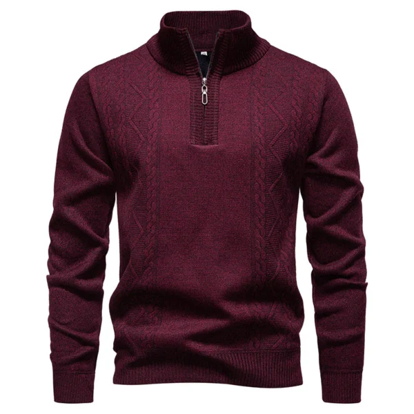 sg-11134201-81zv6-miiqujp9q802ae.webp Stand Up Collar Half Zipper Sweater Sweater Men Loose Casual Solid Color Warm Bottoming Shirt Mens Sweater
