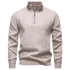 sg-11134201-81zvg-miiqujqvxxqbfb.webp Stand Up Collar Half Zipper Sweater Sweater Men Loose Casual Solid Color Warm Bottoming Shirt Mens Sweater