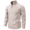 sg-11134201-81zwv-miiquki9jqx4ea.webp Stand Up Collar Half Zipper Sweater Sweater Men Loose Casual Solid Color Warm Bottoming Shirt Mens Sweater
