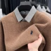 sg-11134201-822ys-mi38r960w35z66.webp Knitted Bottoming Shirt Autumn Winter Mens Sweater Shirt Collar Fake Two Tops Men Winter Fashion Warm Long Sleeve